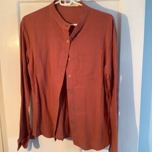 Brown Long Sleeve Blouse